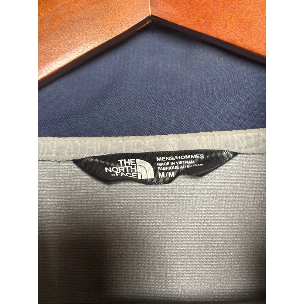 The North Face Full Zip Track Jacket Men's M Navy Gray Outdoor Hiking